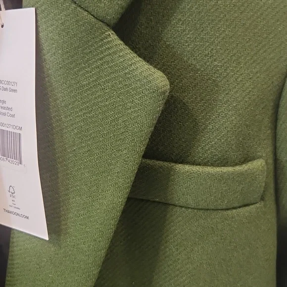 Thakoon Green Single Breasted Wool Coat NWT - Picture 8 of 13